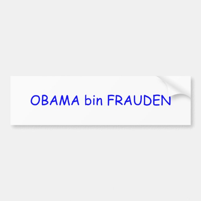 OBAMA tunna FRAUDEN Bildekal (Framsidan)