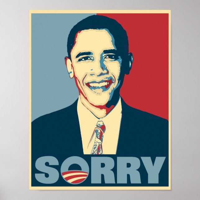 Obama tyvärr poster (Framsidan)