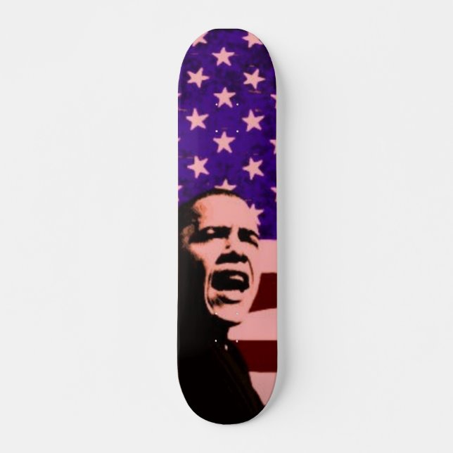 Obama US Flagga Skateboard Deck (Framsida)