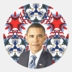 Obama,USA_ Runt Klistermärke