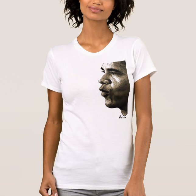 Obama V-nacke T-shirt (Framsida)