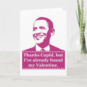 Obama valentin kort för dag