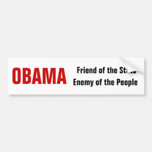 OBAMA vän eller fiende? Bildekal