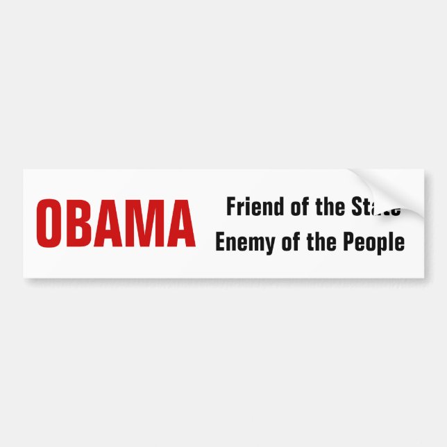 OBAMA vän eller fiende? Bildekal (Framsidan)
