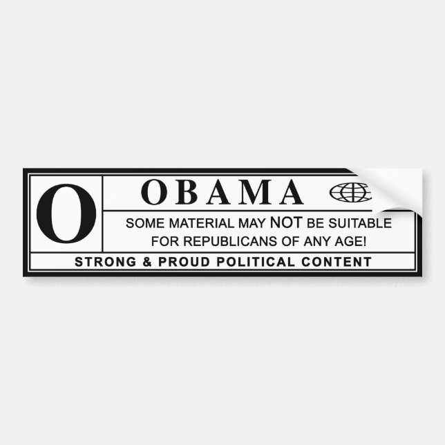 obama: varningsetikett: bildekal (Framsidan)