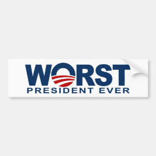 Obama - värst president någonsin bildekal