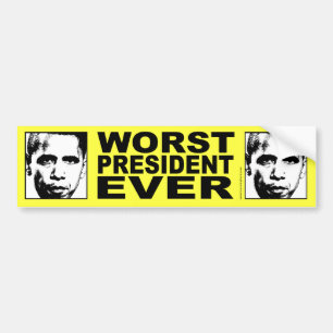 Obama värst president någonsin bildekal