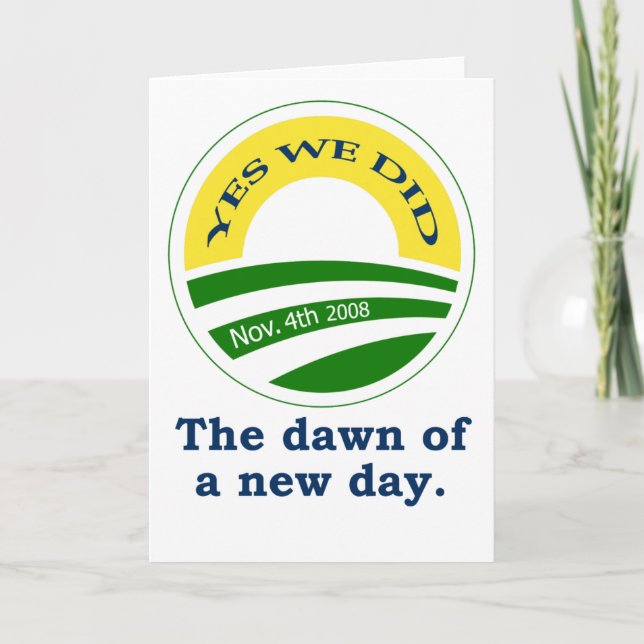 Obama Victory Greeting Card Kort (Framsida)