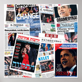 Obama Victory Värld runt Poster