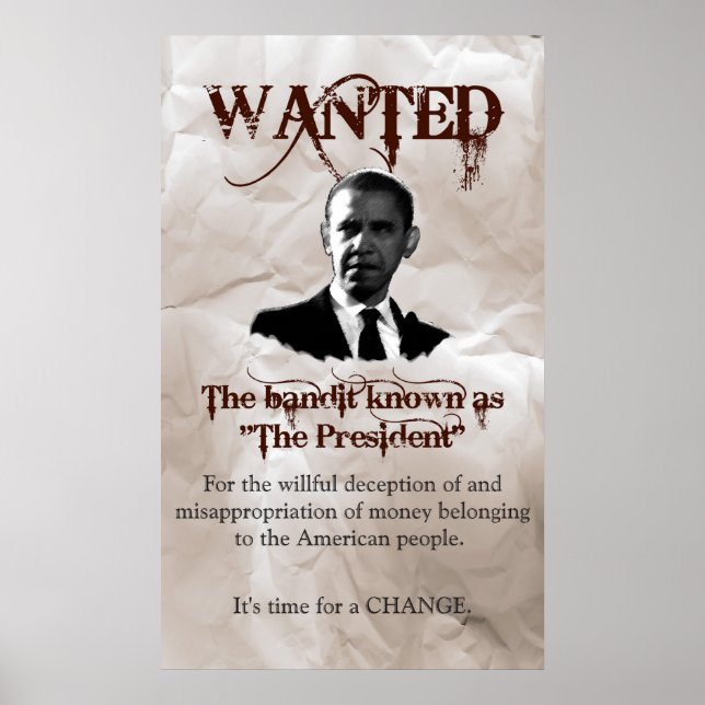 Obama ville Poster (Framsidan)