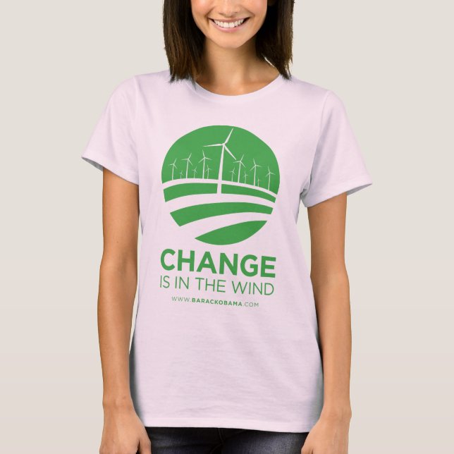 Obama Vind av Change Natural Women's T-Shirt (Framsida)