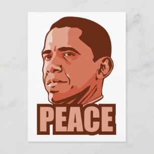 Obama vinner fredspris vykort