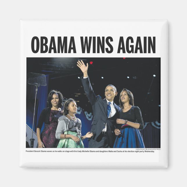 Obama vinner igen magnet (Framsidan)