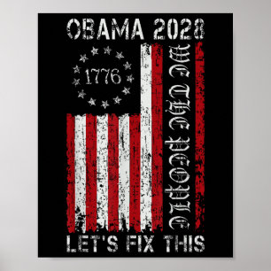 Obama Vintage Flag Retro Patriotisk 2028 Politisk  Poster
