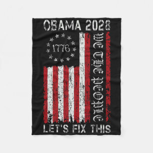 Obama Vintage Flagga Retro Patriotic 2028 Politik Fleecefilt