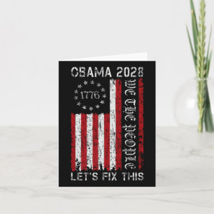 Obama Vintage Flagga Retro Patriotic 2028 Politik Kort