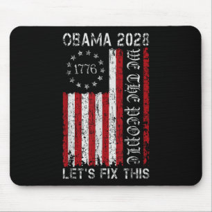 Obama Vintage Flagga Retro Patriotisk 2028 Politis Musmatta