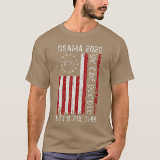 Obama Vintage Flagga Retro Patriotisk 2028 Politis T Shirt