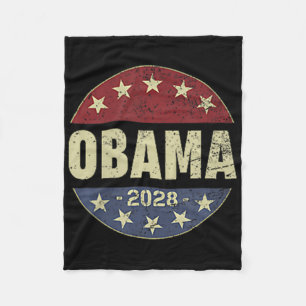 Obama Vintage Retro Patriotic 2028 Politiskt proje Fleecefilt