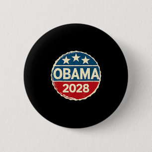 Obama Vintage Retro Patriotic 2028 Politiskt proje Knapp