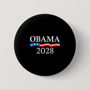 Obama Vintage Retro Patriotic 2028 Politiskt proje Knapp