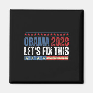 Obama Vintage Retro Patriotic 2028 Politiskt proje Magnet