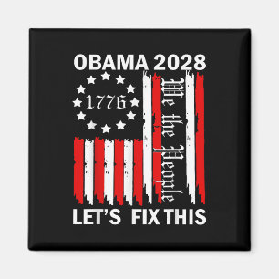 Obama Vintage Retro Patriotic 2028 Politiskt proje Magnet
