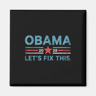 Obama Vintage Retro Patriotic 2028 Politiskt proje Magnet