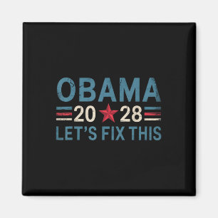 Obama Vintage Retro Patriotic 2028 Politiskt proje Magnet