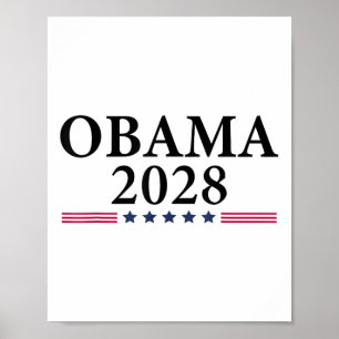 Obama Vintage Retro Patriotic 2028 Politiskt proje Poster