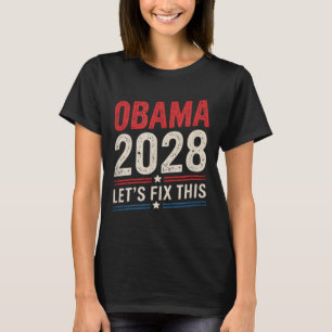 Obama Vintage Retro Patriotic 2028 Politiskt proje T Shirt