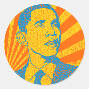 Obama Vintage Runt Klistermärke