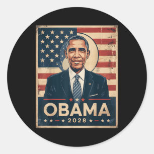 Obama Vintagens president 2028 Obama _27 Runt Klistermärke