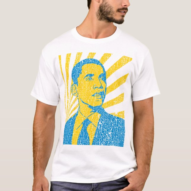 Obama vintageT-tröja Tee (Framsida)