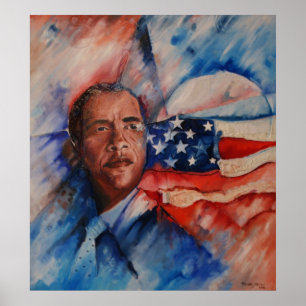 Obama: Visning Personifierad - Kanvastryck Poster