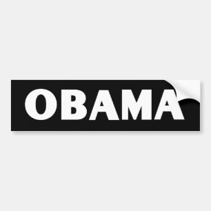 Obama vit på svart bildekal