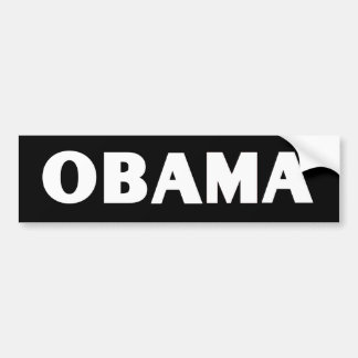 Obama vit på svart bildekal