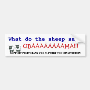 Obama vs konstitutionen bildekal