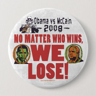 Obama vs McCain som vi förlorar knäppas Knapp