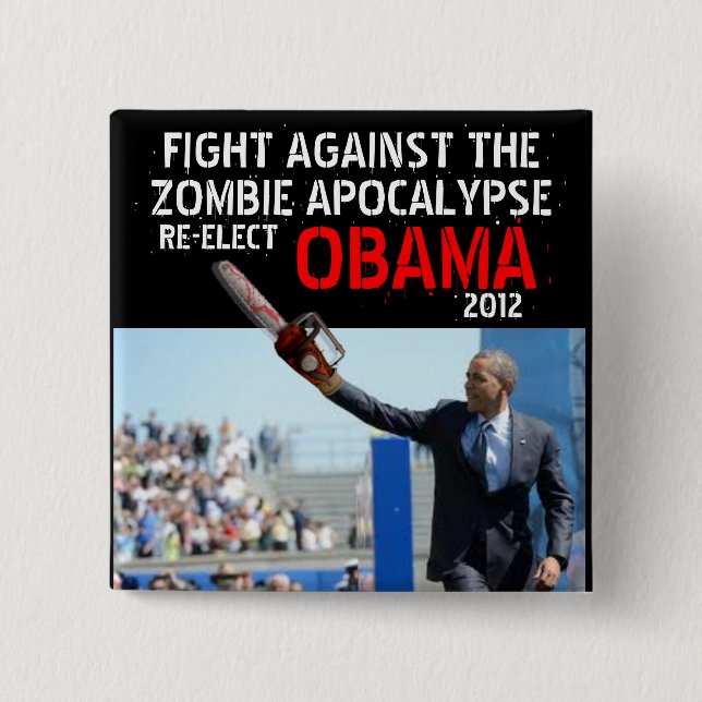 Obama vs Zombies 2012 Knapp (Framsida)