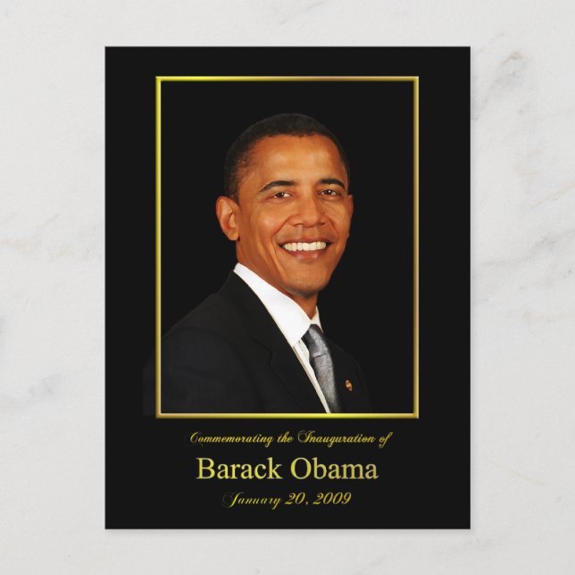 Obama-vykort för invigningsinbjudan inbjudan vykort (Framsida)