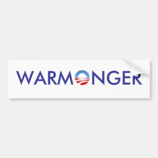 Obama warmongeren bildekal