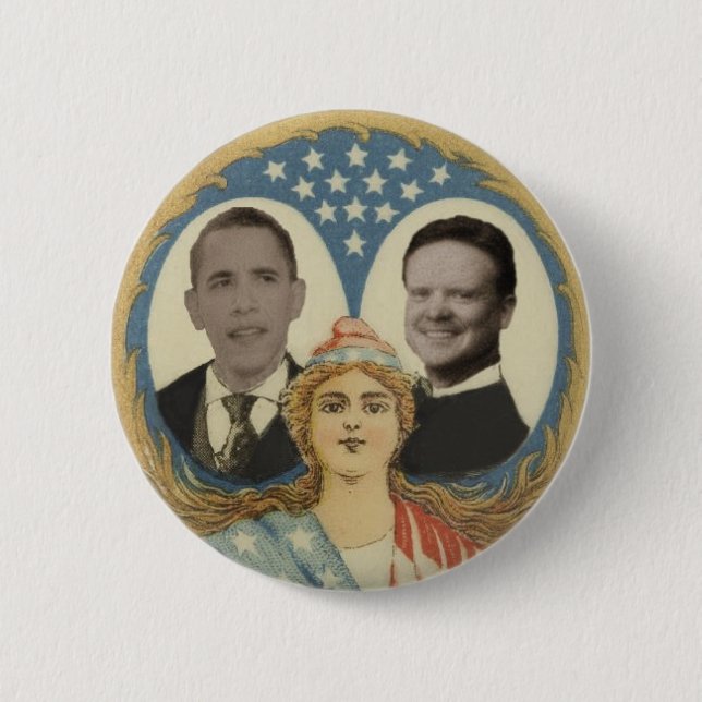 Obama /Webb damfrihet knäppas Knapp (Framsida)