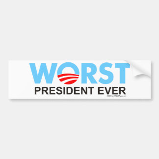 Obama WorstEver Bildekal