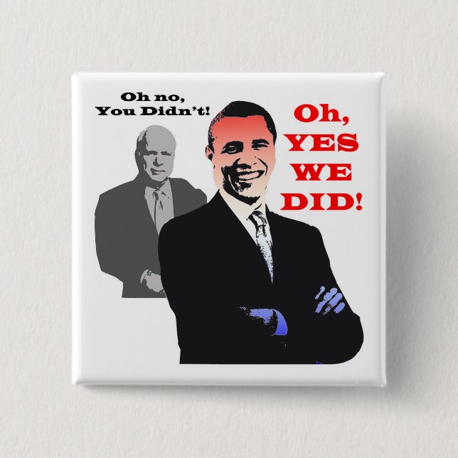 Obama YES WE DID Knapp (Framsida)