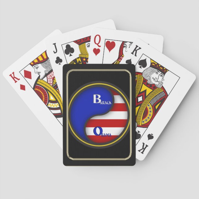Obama YinYang Black Ram Bicycle® Play Spelkort (Baksidan)