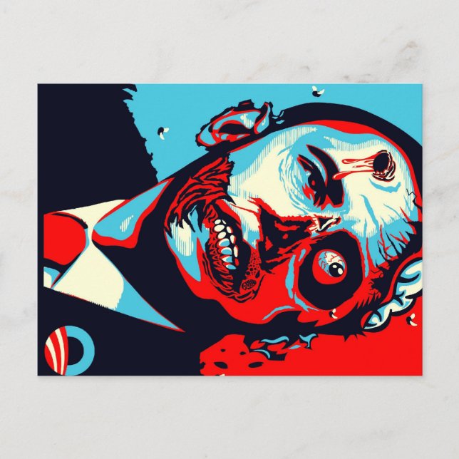 obama zombie vykort (Framsida)