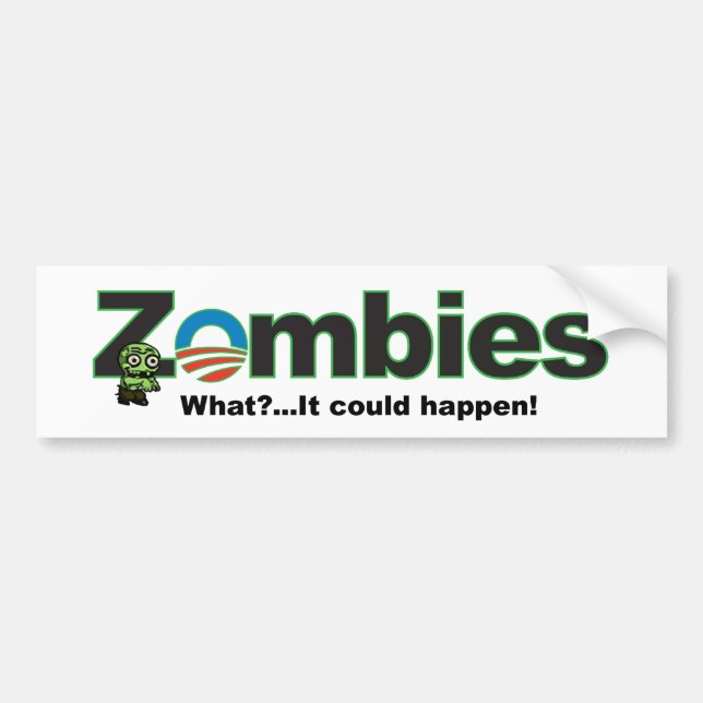 Obama Zombiebildekal Bildekal (Framsidan)