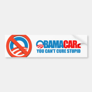 Obamacare - Du kan inte bota dumhet Bildekal