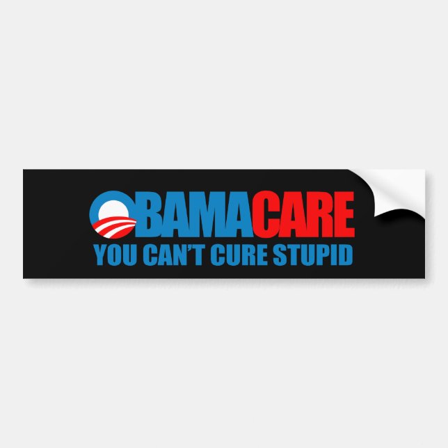 Obamacare - du kan inte kurera dumt bildekal (Framsidan)